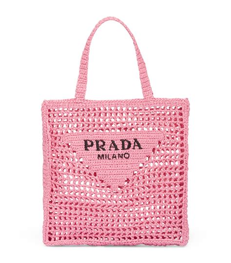 prada pink beach bag|prada denim tote bag.